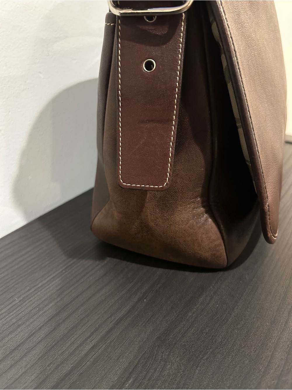 Coach Vintage Legacy dark brown Leather Flap Crossbody Style #9332 - Picture 9 of 15